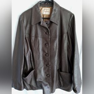 Vintage New England Sports Wear Co Leather Jacket